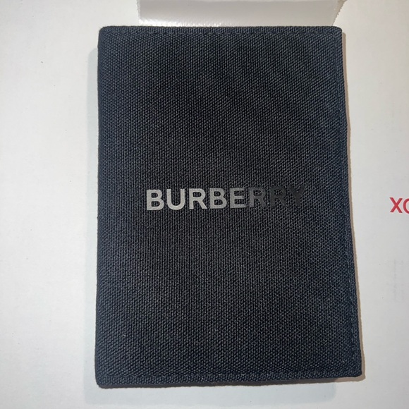 Burberry Charcoal Fabric Passport Cover - Picture 1 of 4